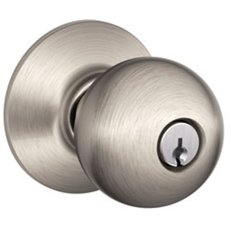 Schlage Orbit Keyed Door Knob with Circle Rosette Perigold